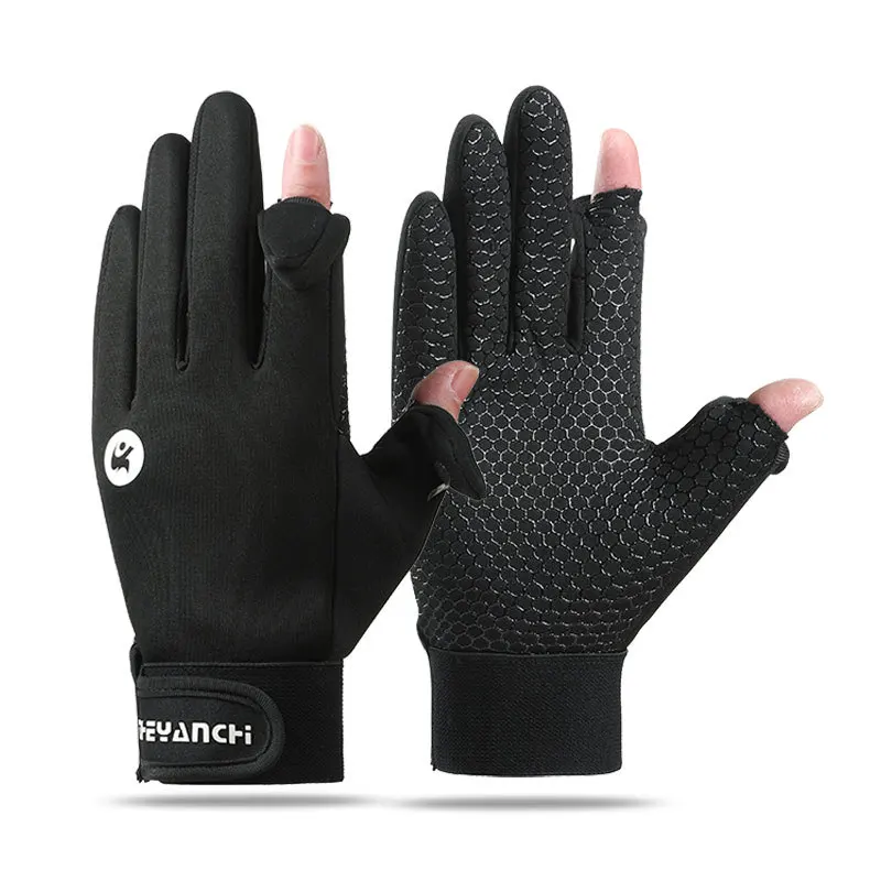 XSilk-Gants de cyclisme coordonnants pour hommes, écran tactile à deux doigts, doublé de sourire, pêche épaissie, fuite, extérieur, automne, hiver