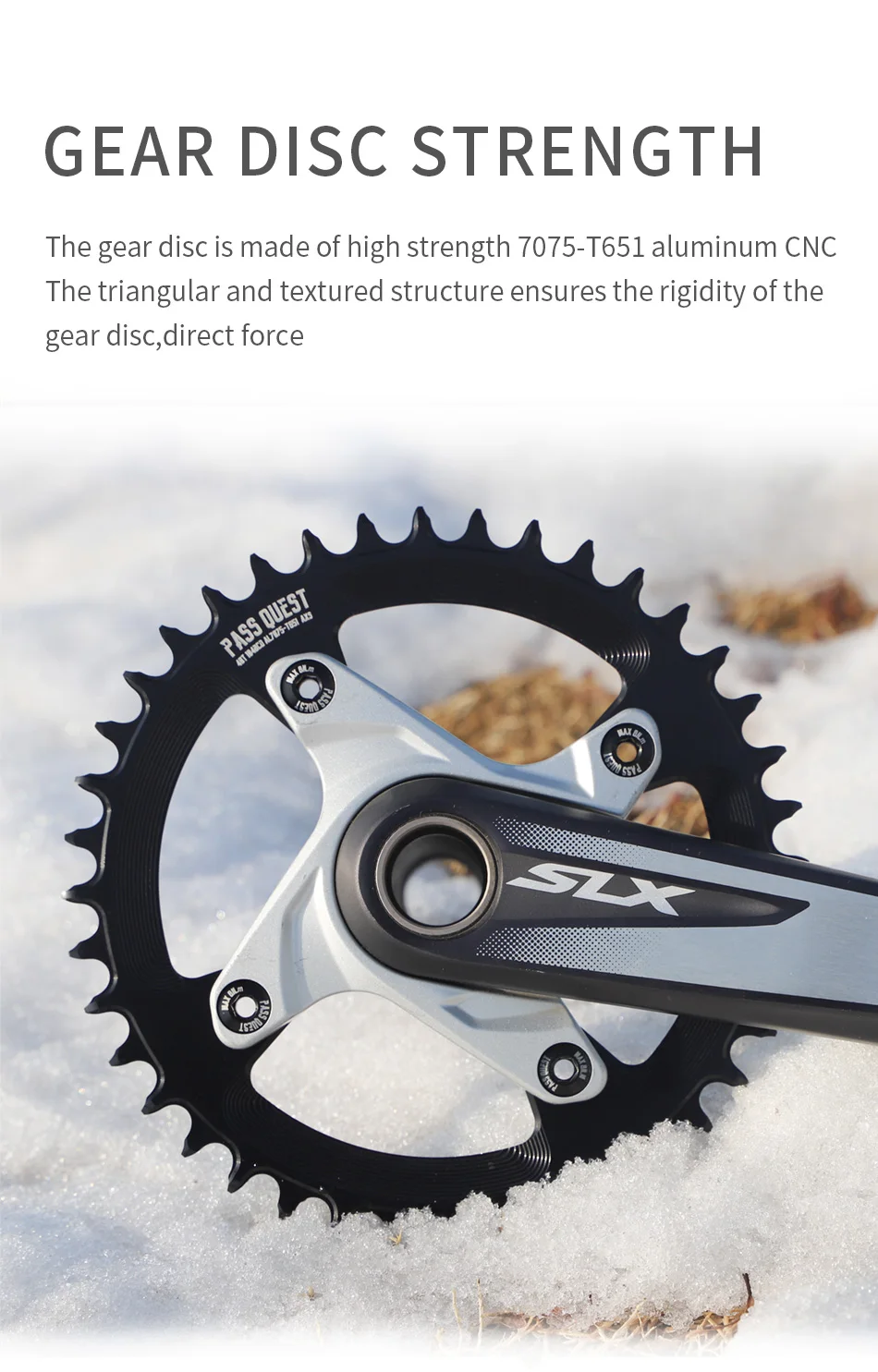 12-Gang-Achsen unterstützen 104mm bcd slx m670 m552 Mountainbike MTB Kettenblatt 104bcd 32t 34t 36t 38t 40t 42t schwarz silber – Detail 9