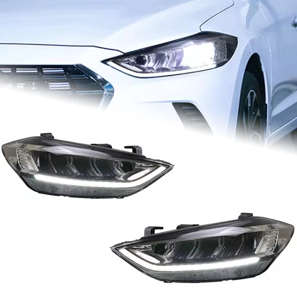 

AKD Car Styling for Hyundai Elantra Headlights 2017-2020 Elantra Headlight Dynamic Signal DRL LED High Low Beam Auto Accessories