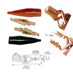 Alligator Charging Test Clip, 50C Connector Terminal for High Voltage, Voltage and Current, Pure Copper, 20A, 2Pcs