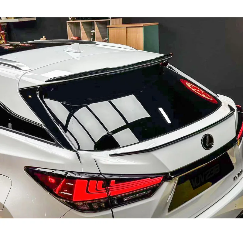 Black Spoiler For Lexus RX200 RX300 RX450 Toms Style Spoiler Top Wings Black Lip Body Kit Splitter Trunk Trim Affix Stick