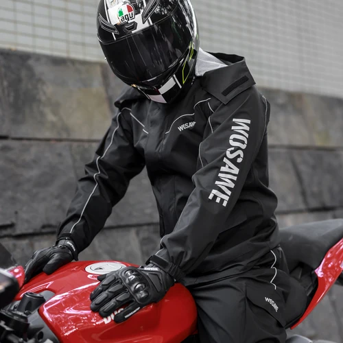 Imagen 2 del producto WOSAWE impermeable para motocicleta para hombre y mujer, impermeable para motociclista, chaqueta impermeable para Moto, impermeable para motociclista