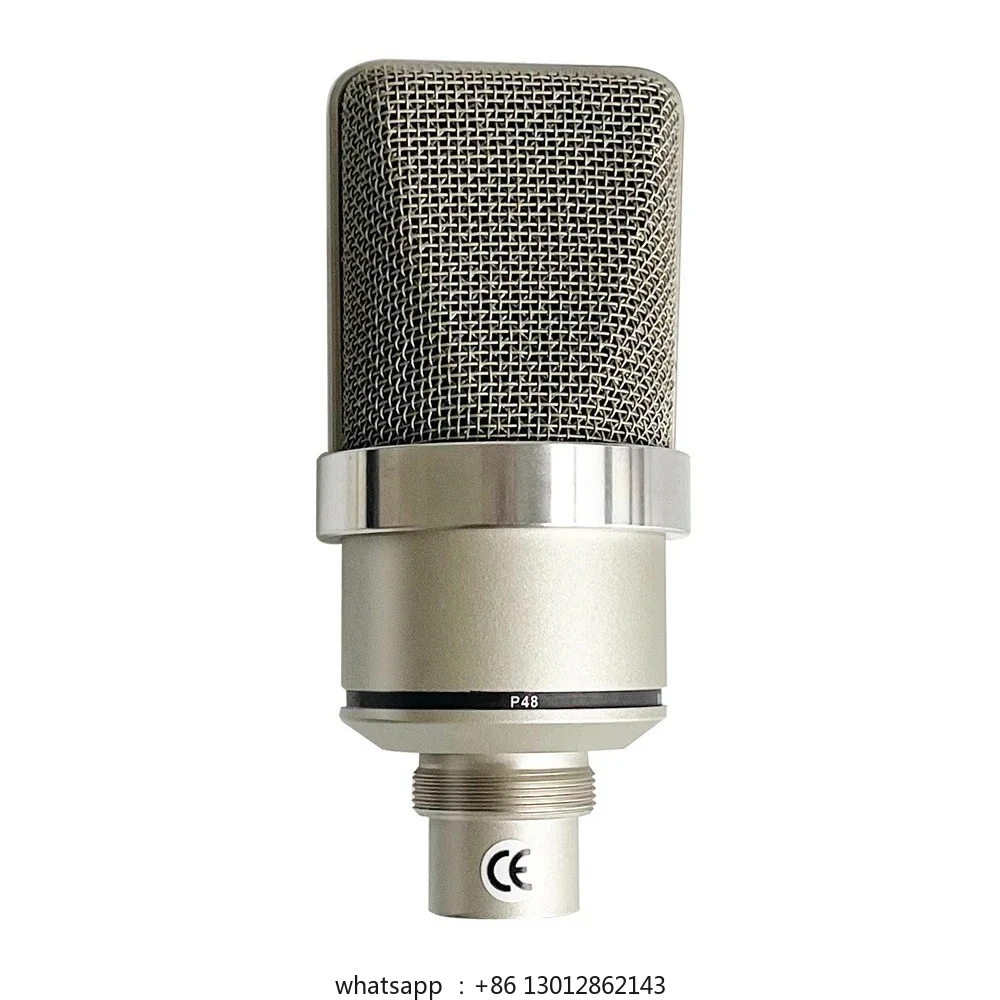 

102 large diaphragm heart-shaped condenser microphone, wired recording studio microphone, vocal metal noise reduction