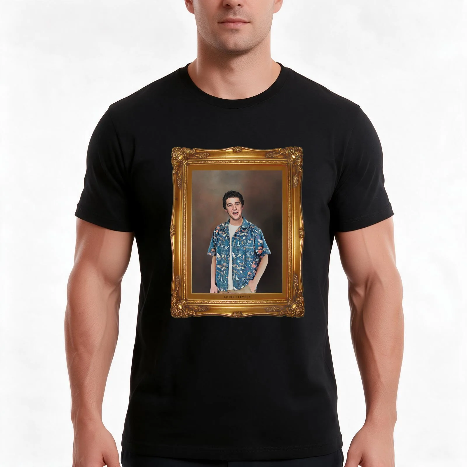 Louis Stevens | The Kramer T-Shirt, Summer Casual Cotton Tee, Oversized Streetwear Tops, Vintage Graphic Print, Unisex Men Women