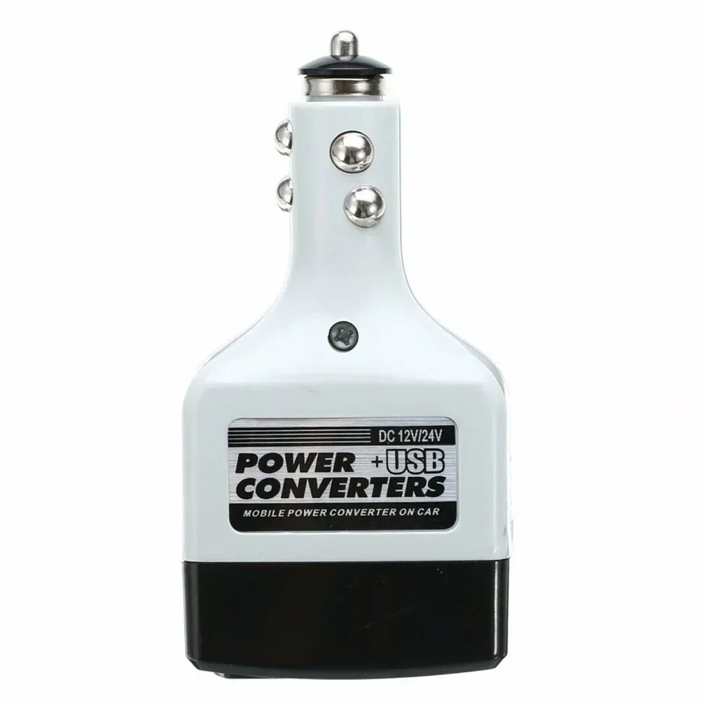 New Practical Car Power Converter Inverter 12v/24v To 220V For Mobile Phone Replacement Tool ABS Flame Retardant Plastic