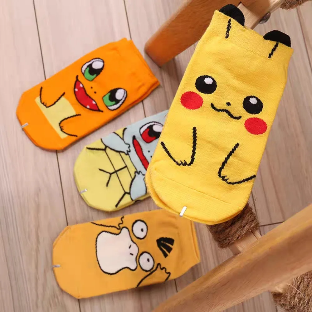 

Anime Pokemon Pikachu Squirtle Sock Cartoon Charmander Psyduck Casual Socks Kawaii Student Sports Socks Girls Birthday Gifts