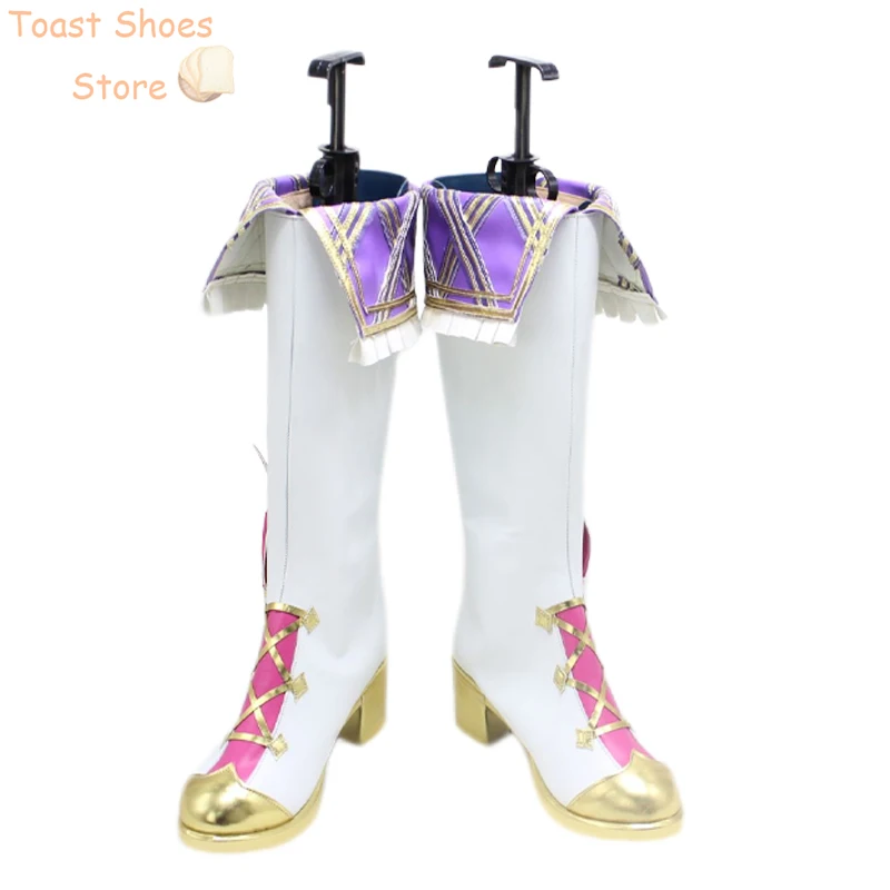 Love Live Super Star Liella Arashi Chisato scarpe Cosplay stivali di carnevale di Halloween scarpe PU puntelli Cosplay Costume Prop