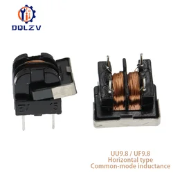 5PCS Horizontal Type Common Mode Choke Inductor UU9.8 UF9.8 5mH 10mH 15mH 20mH 30mH for Filter Inductance Pitch 7*8mm
