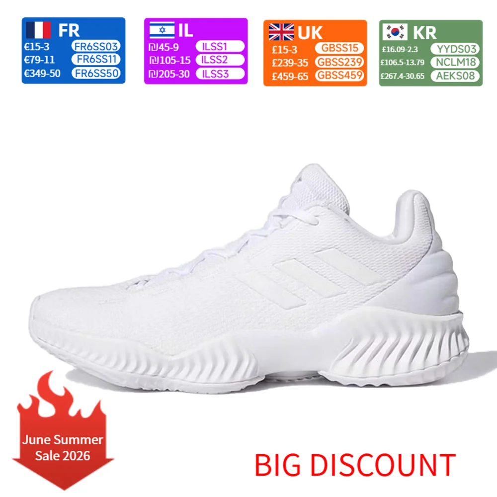 Adidas Pro Bounce 2018 Tênis de basquete masculino de alto desempenho tênis de suporte acolchoado leve FW0903