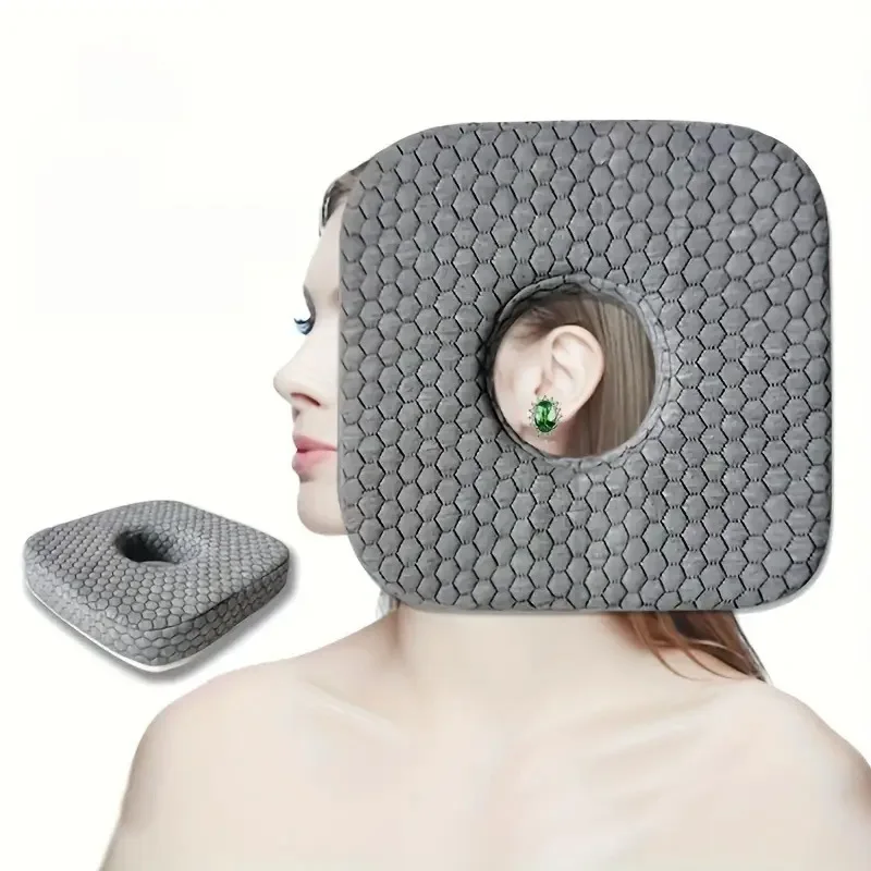 Ear Piercing Pillow With Ear Hole for Side Sleeping Pillow Ear Pain Ear Inflammation Ear Guard Pillow Memory Foam Pillow