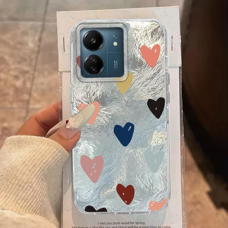 Для Xiaomi Poco X3 X3 Pro X5 Pro X6 M6 M6 Pro M2 Pro M5S C61 C65 C71 Чехол для телефона Cute Love Pattern Для Poco C75 Защитные сумки Для Xiaomi Poco X3 X3 Pro X5 Pro X6 M6 M6 Pro M2 Pro M5S C61 C65 C71 Чехол для телефона Cute Love Pattern Для Poco C75 Защитные сумки