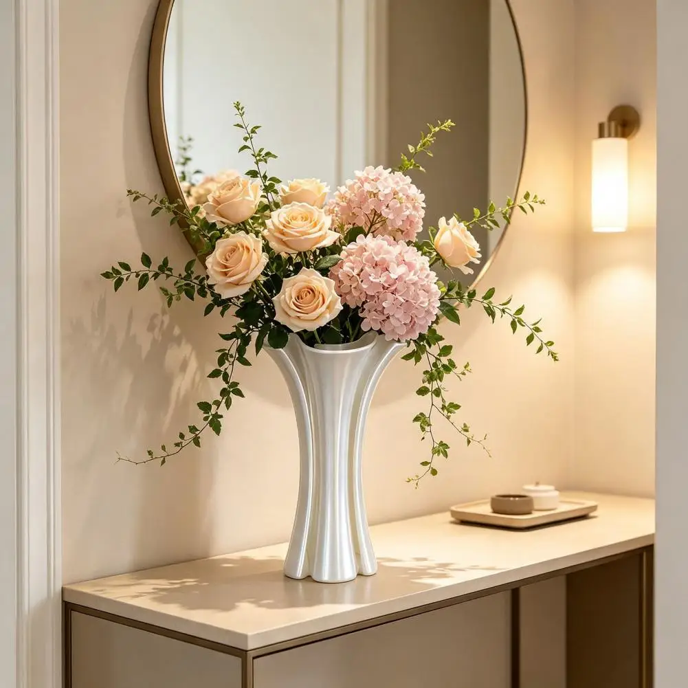 Sophisticated Decor Modern 3d Printed Vase Artistic Flower Centerpiece Elegant Table Decor Vase for Fresh Flowers for Flowers