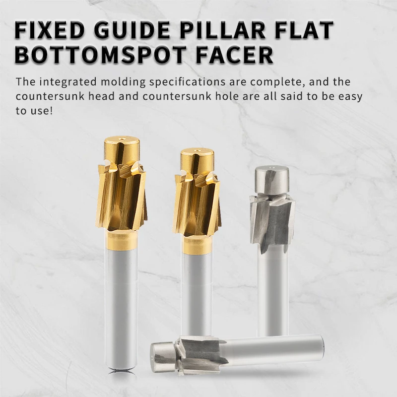 Counterbore Milling Cutter Set HSS M35/6542 With Cobalt Straight Handle M3-M6/M8/M10/M12/M14 Countersink End Mills Metal Tool