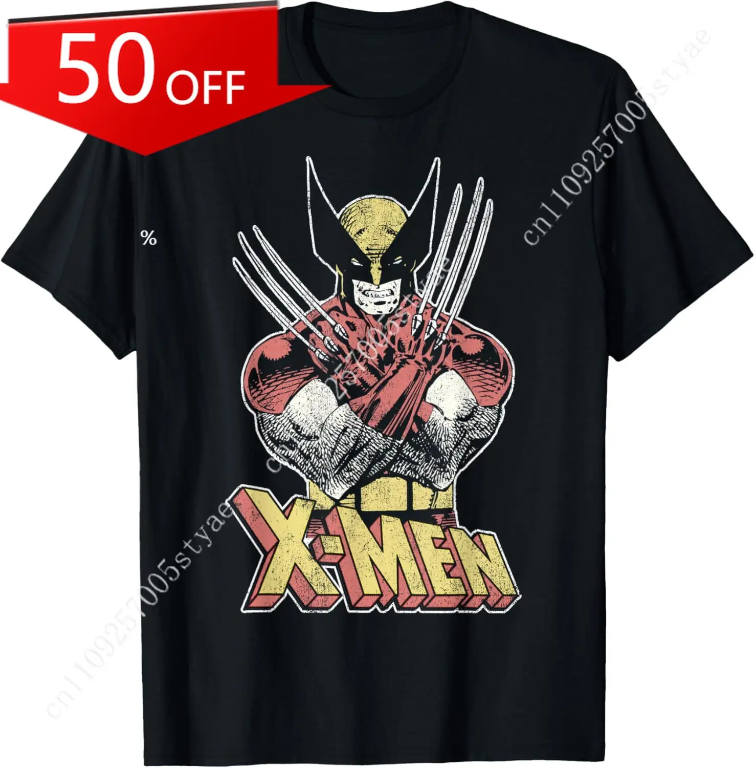 

Marvel X-Men Wolverine Classic Comic Vintage Graphic T-Shirt T-Shirt