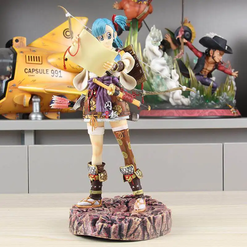

29cm Dragon Ball Samurai Bulma Pvc Statue Collectible Action Figure Creativity Anime Model Kit Trendy Toy Desktop Ornament Gift