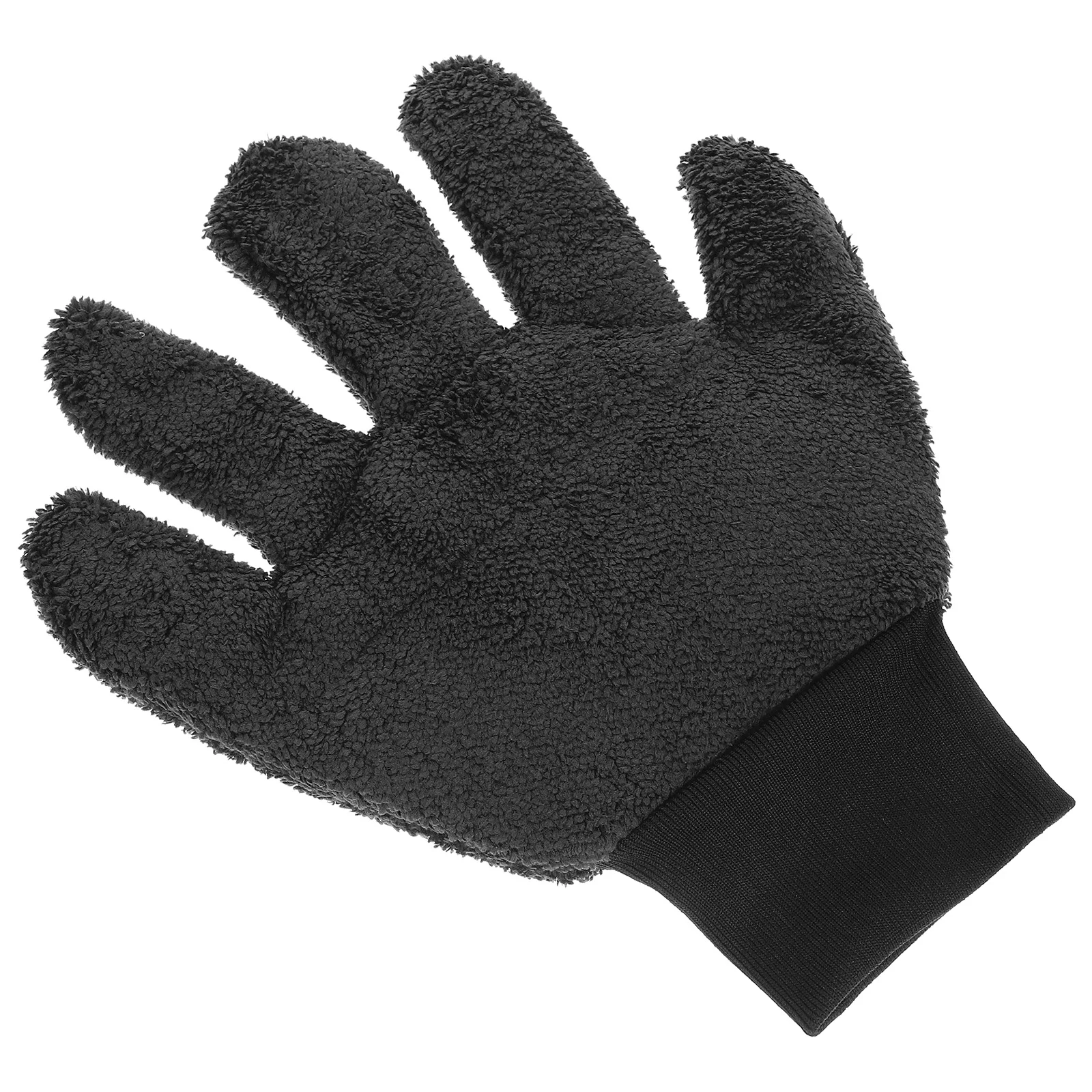 

Cleaning Gloves Car Wash Mitt Thicken No Scratches Hand for Washing Black Free Mitts