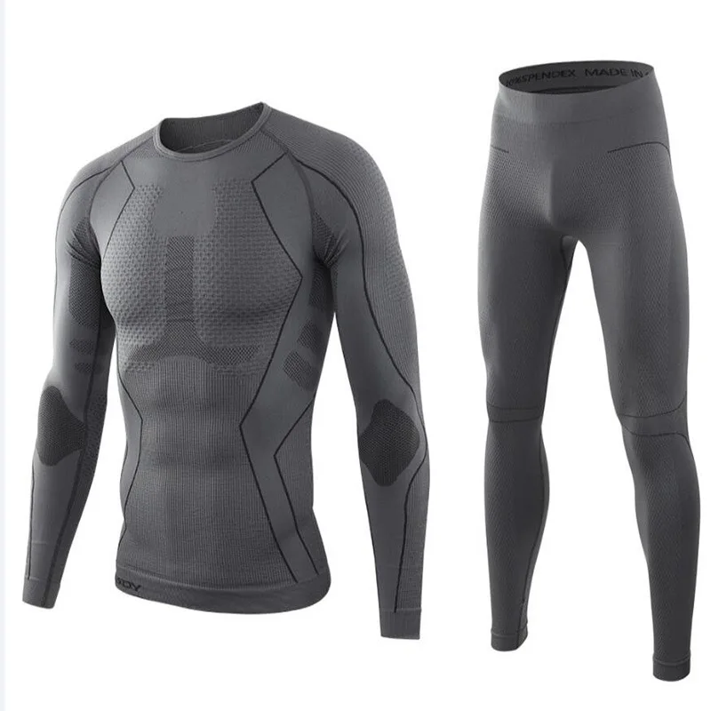 Men's sports fitness new technology thermal underwear set tight sweat absorption