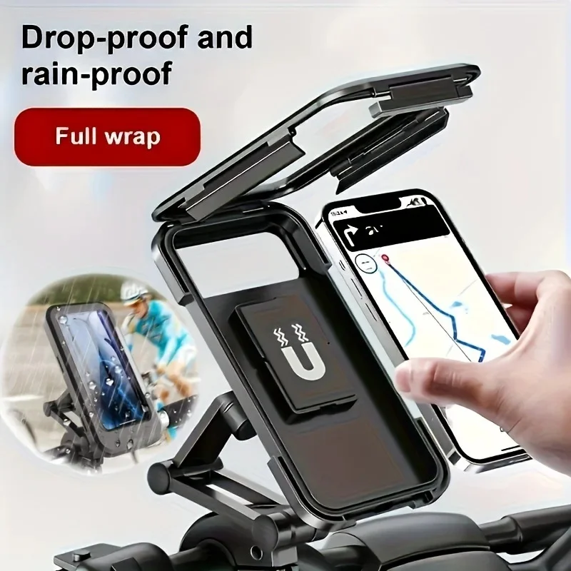 Universal Waterproof Motorcycle Bike Mobile Phone Holder 360° Swivel Adjustable GPS Support for Bicycle & Cellphone