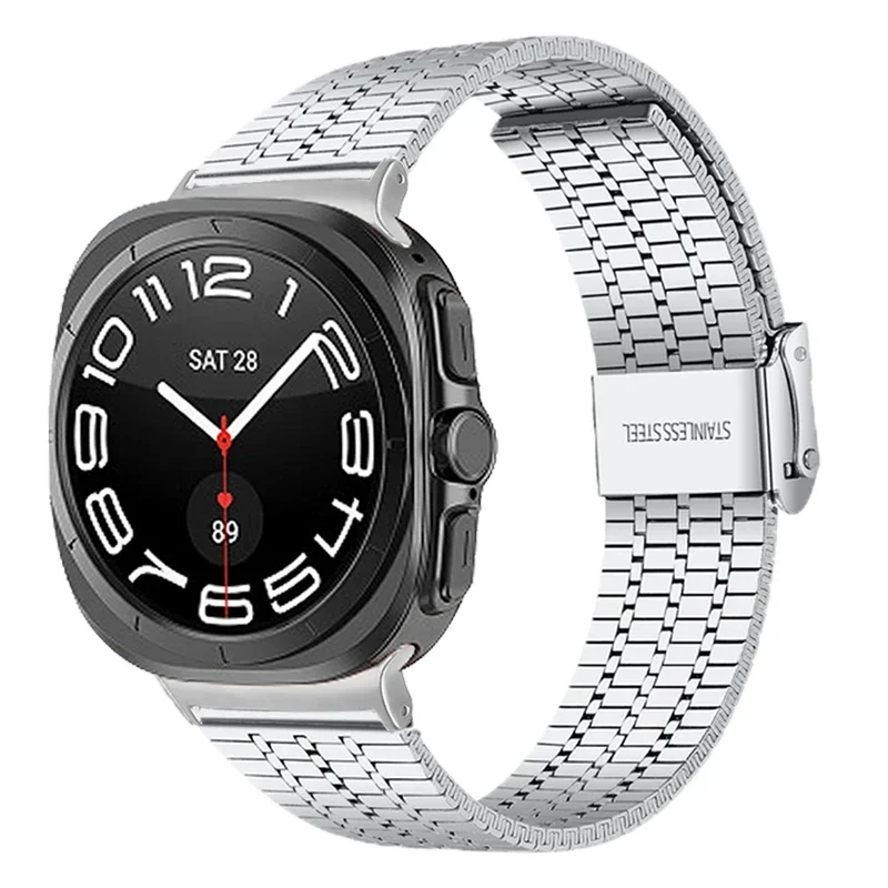 No Gaps Metal Strap for Samsung Galaxy Watch 7 Ultra 47mm Stainless Steel Watchband Galaxywatch 7 ultra 47mm Curved end Bracelet