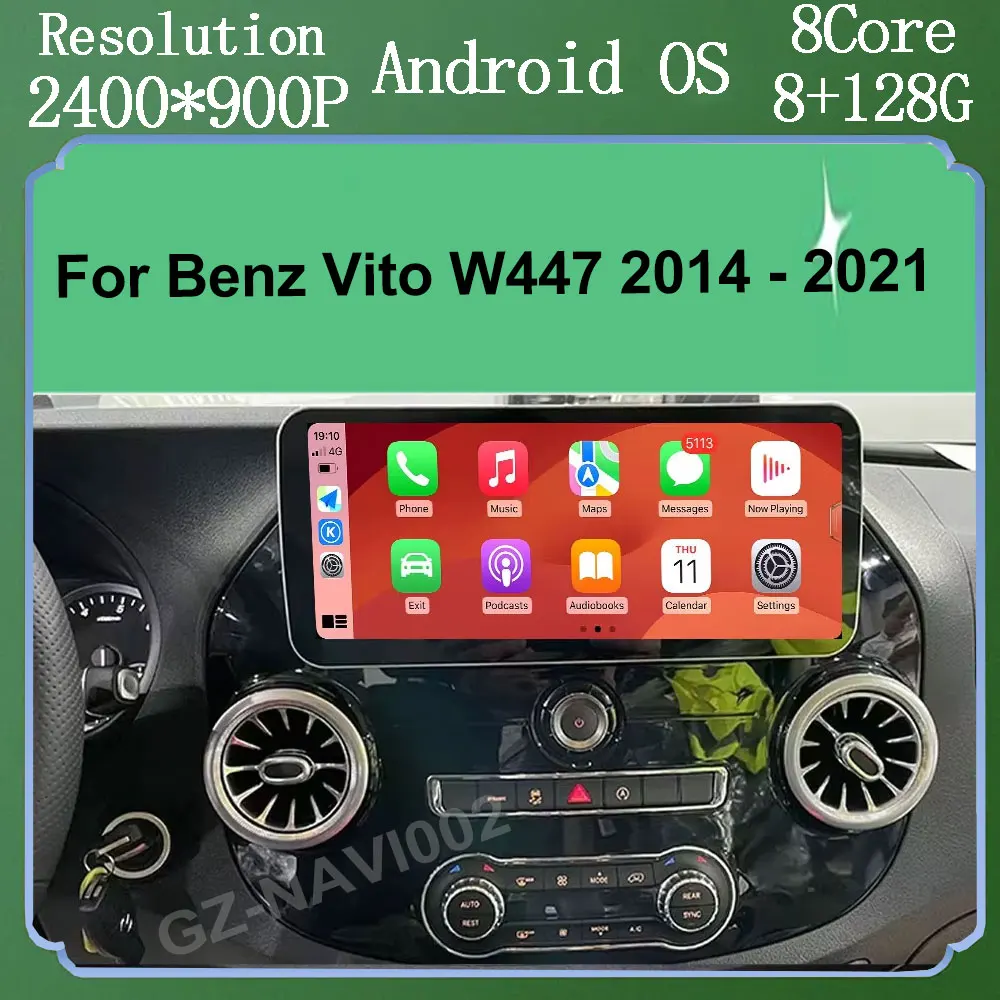 

Android 15 Car Radio For Benz Vito W447 2014 - 2021 Stereo Receiver GPS Navigation Video Carplay Player Auto BT DSP Tools 4G
