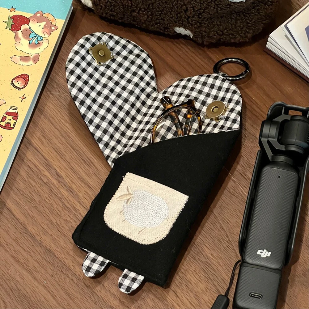 Cute Penguin Fabric Storage Bag Portable Glasses Protective Cover, Multi Functional Hanging Decoration