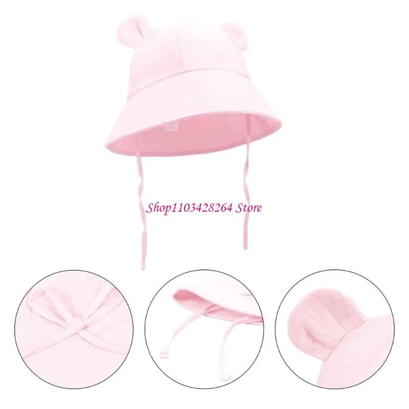 قبعة دلو جميلة للأطفال من القطن المريحة، قبعات للسفر على الشاطئ، قبعات للرضع للأنشطة اليومية في الهواء الطلق