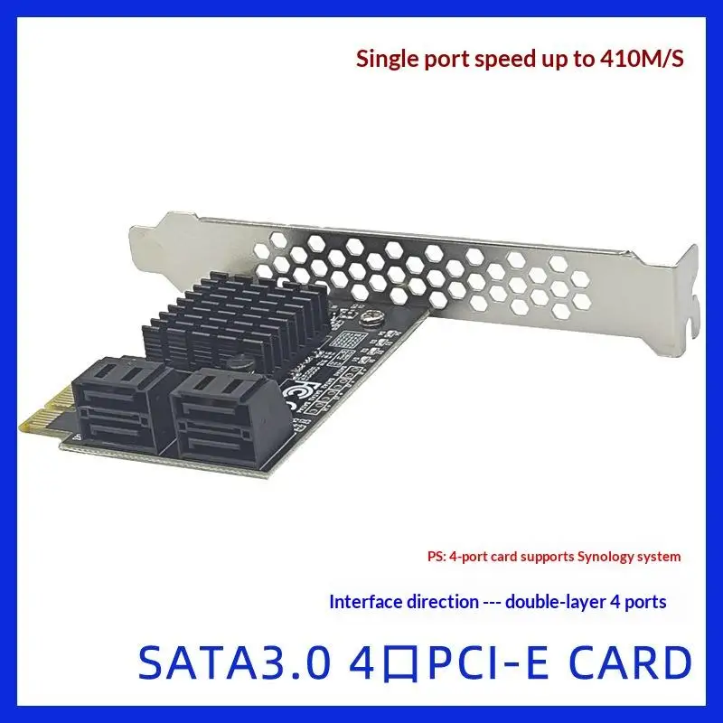 4 Port SATA 3.0 PCIe Expansion Card High Performance Internal Storage Adapter for Workstations Personal Computers