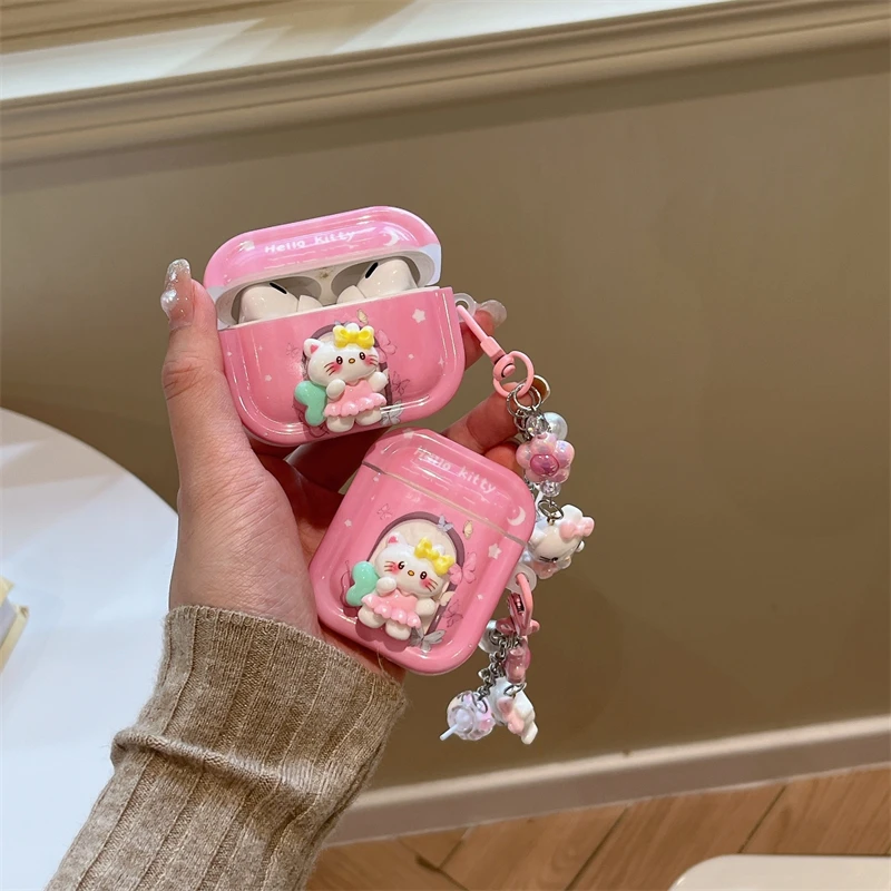 MINISO Sanrio Hello Kitty Earphone Cover For Apple AirPods 1 2 3 Generation Airpods Pro/Pro2 Wireless Bluetooth Headphone Case