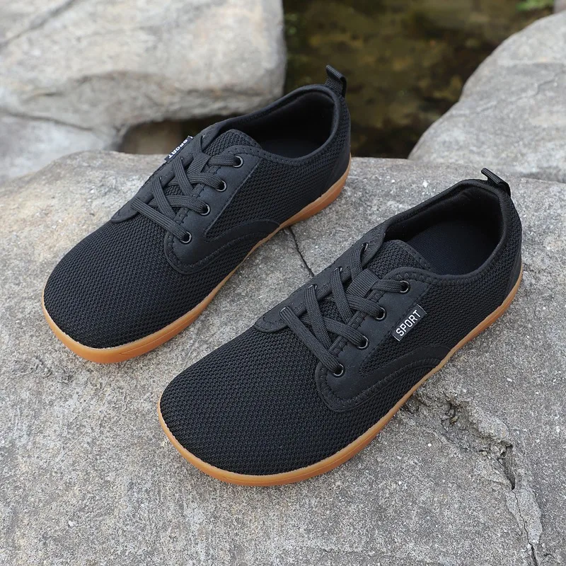 

New Unisex Wider Shoes Breathable Mesh Men Barefoot Wide-toed Shoes Brand Flats Soft Zero Drop Sole Wider Toe Sneakes Large Size