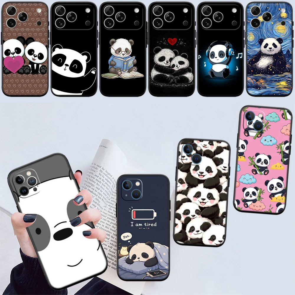 Cartoon Cute Panda Phone Case for Samsung Galaxy S26 Ultra FE Pro A05 A05S A06 A16 A20 A27 S10 Plus S10e S10+