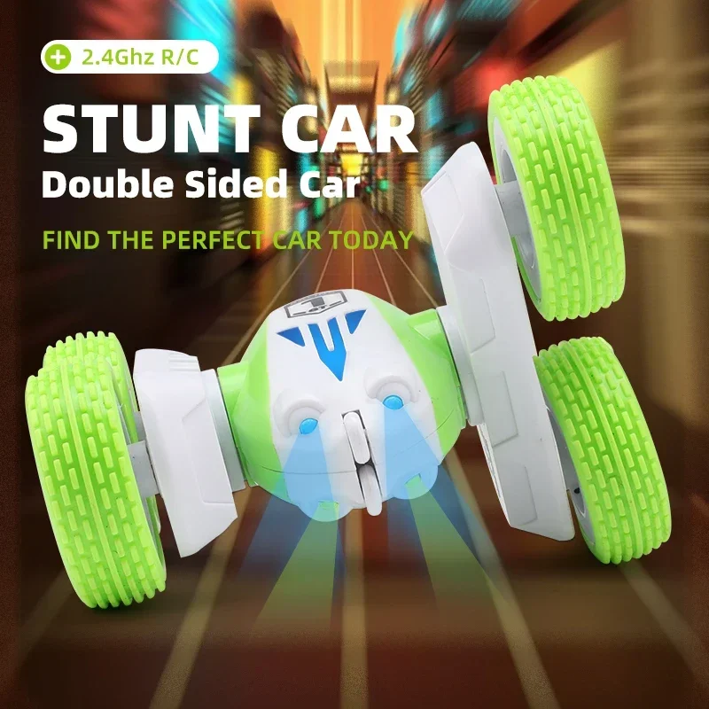 Newest Mini Double-sided RC Stunt Car GT1 2.4G Radio Remote Control Tumbling Driving Cars Gift Electronic Toys For Kids Boy