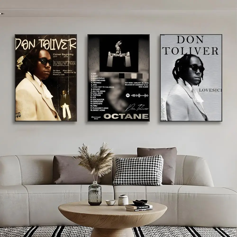singer rap D-Don Toliver Poster Classic Home Interior Artwork & Stylish Room Decoration