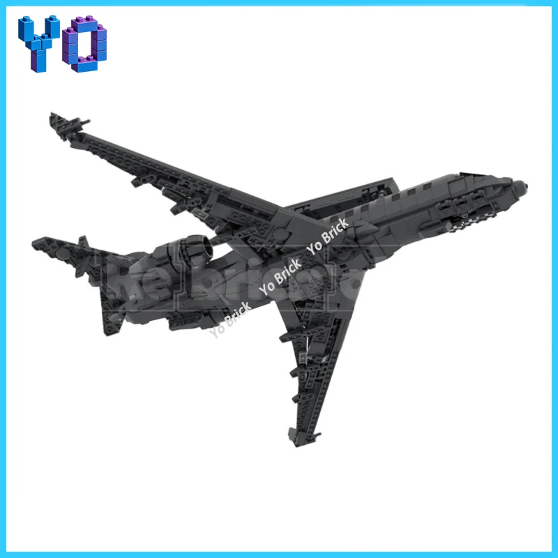 Realistic Swinging Spy Plane Building Block Set with Balanced Beam Radar Surveillance Aircraft, Small Particle Desk Decor Toy