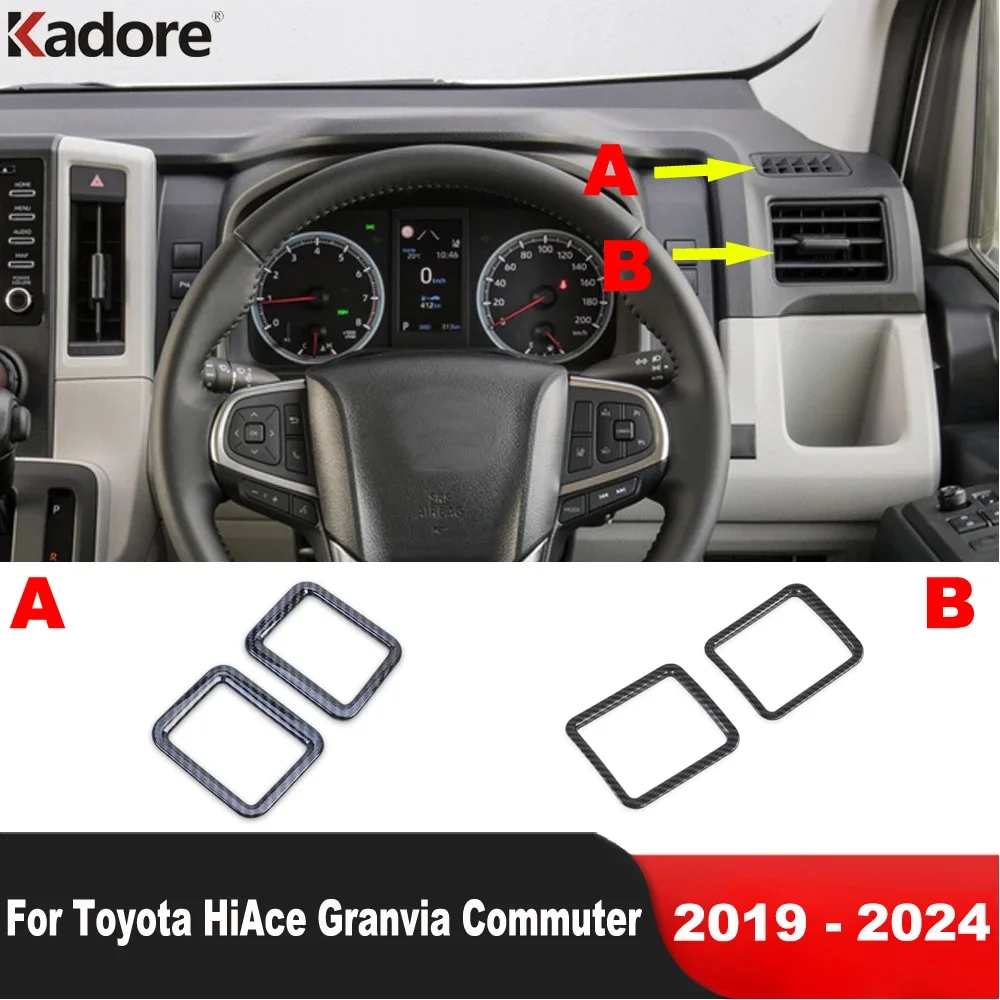 Abdeckung für den vorderen seitlichen Lüftungsauslass der Klimaanlage für Toyota HiAce Granvia Commuter 2019-2022 2023 2024 Innenzubehör.