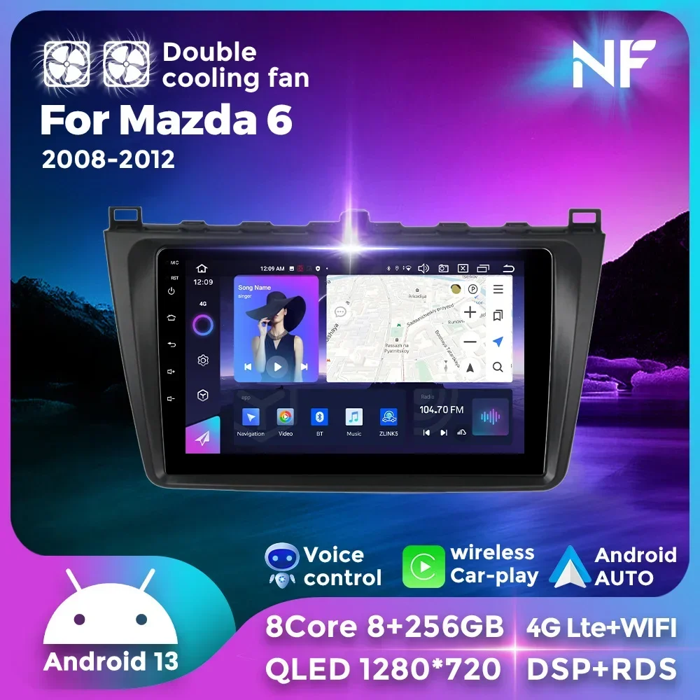 

2 Din Intelligent Systems Android Auto Radio for Mazda 6 Ⅱ GH 2007 - 2012 Car Play Automotive Multimedia GPS 2din Autoradio DSP