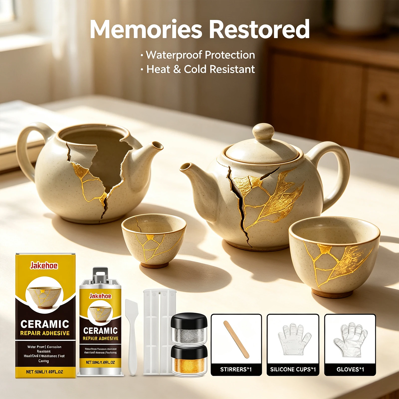Kintsugi Repair Kit Gold Ceram - Art Craft Cup 评论和价格