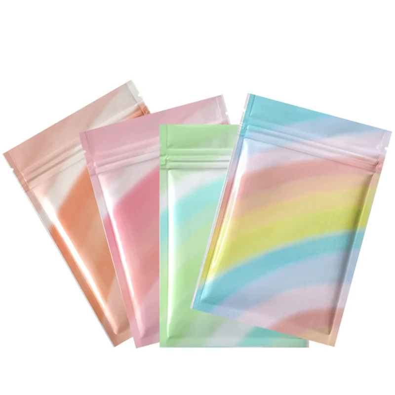 20pcs Small Zip Lock Bags Printed Foil Sealing Pack Resealable Mylar Smell Proof Pouch For Packaging Jewelry Candy Tea Package