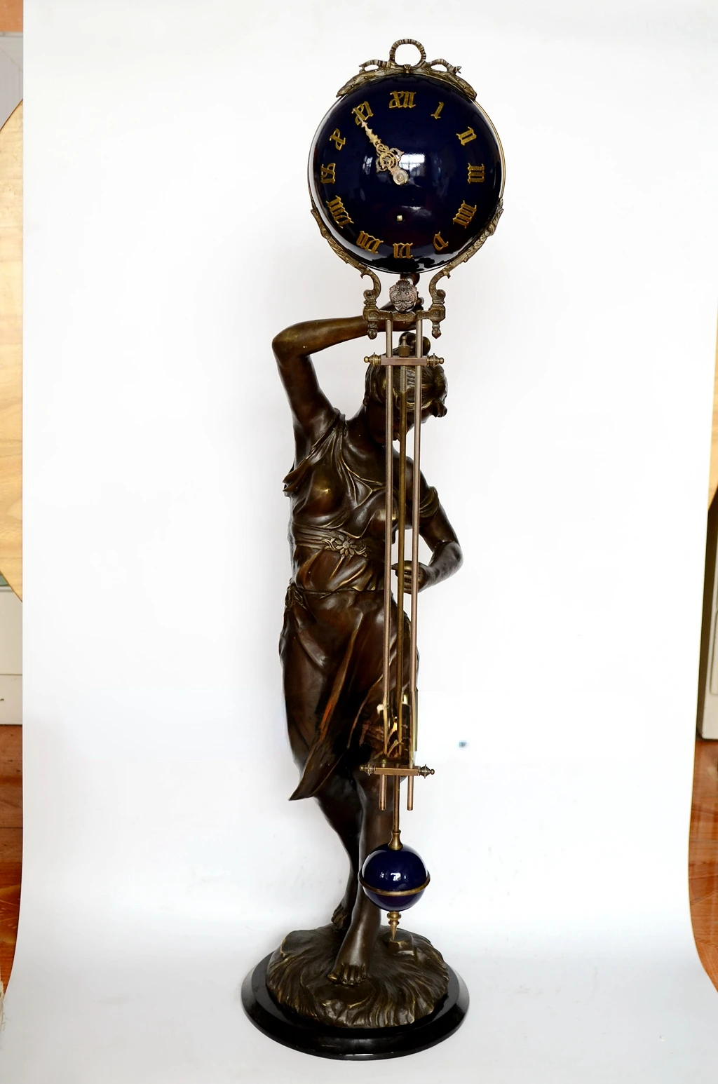 Shaking Watch Pure Copper Mechanical Cast Copper Antique Distressed Swing Clock Classical Clock Home Sample Room Villa