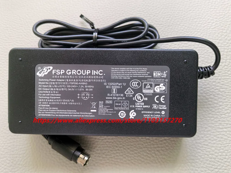 4-Pin 54V 90W AC Adapter Charger For Cisco SG200 SG300-10P GS1900