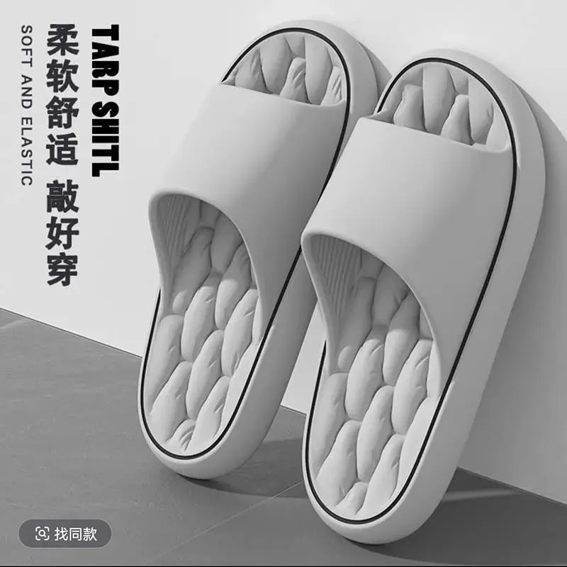 New Summer Women Bathroom Bathing Slippers Men Indoor Home EVA Anti-Slip Anti-Odor Couple Shower Quick-Drying Slippers view 3