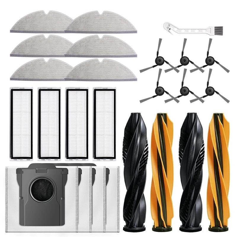 [NEW!A38F】 Essential Accessories Bundle For Dreame D20 Pro Plus- Replacement Kit Brushes, Filters, Dust Bags& Mop Pads