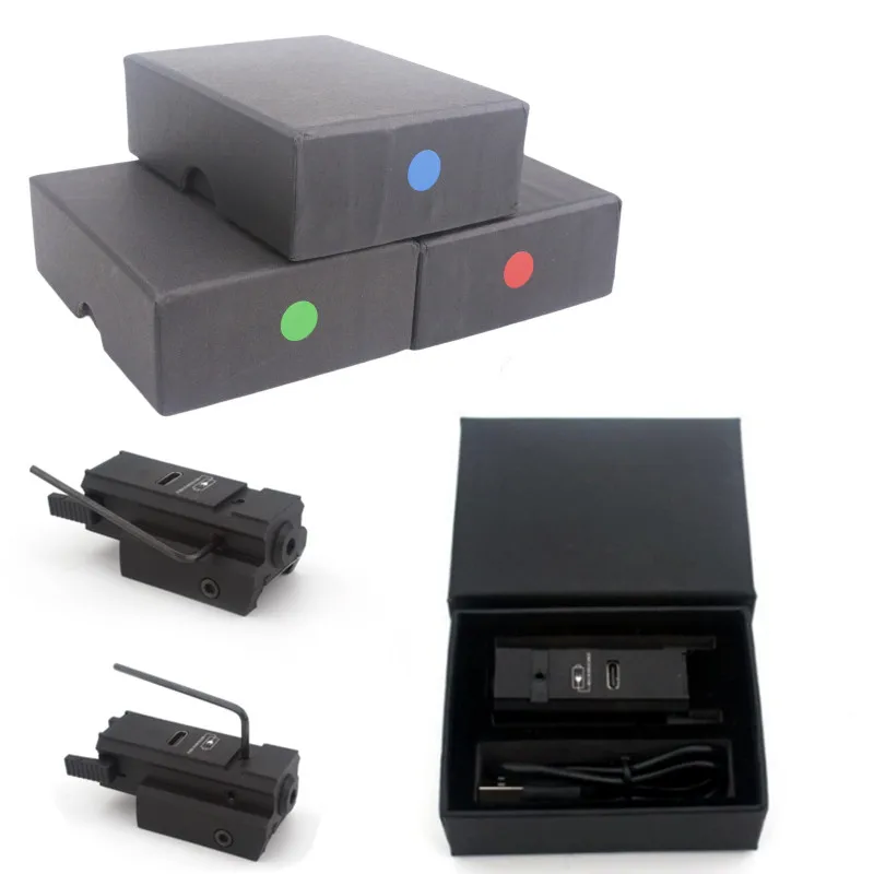 USB Charging Tactical Mini Green Red Laser 11mm 20mm Picatinny Rail Laser Collimator
