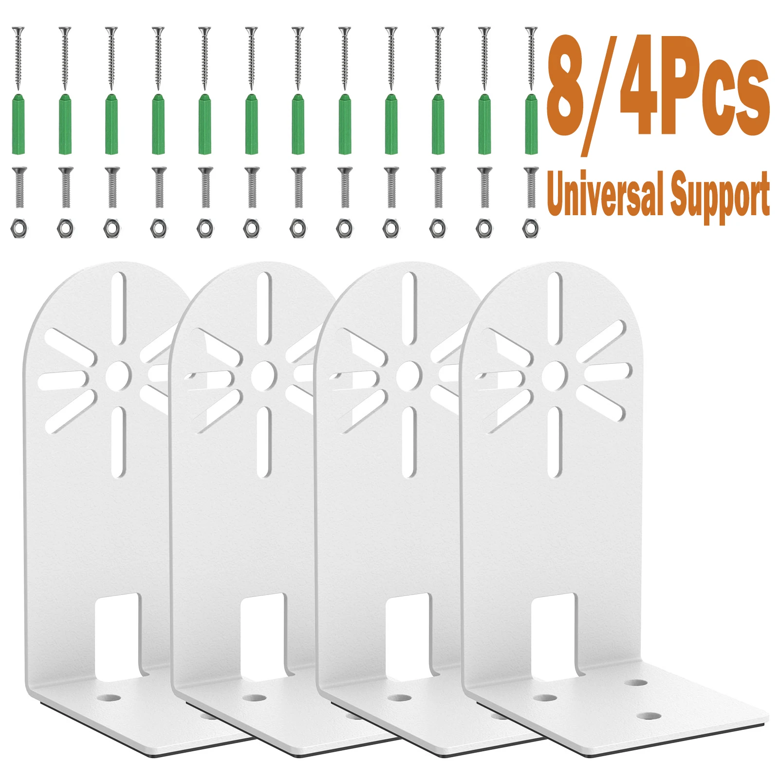 8Pc L Shape Bracket Wall Mount Universal Camera Iron Bracket Right Angle PTZ Version Camera Surveillance Bracket Steady Support