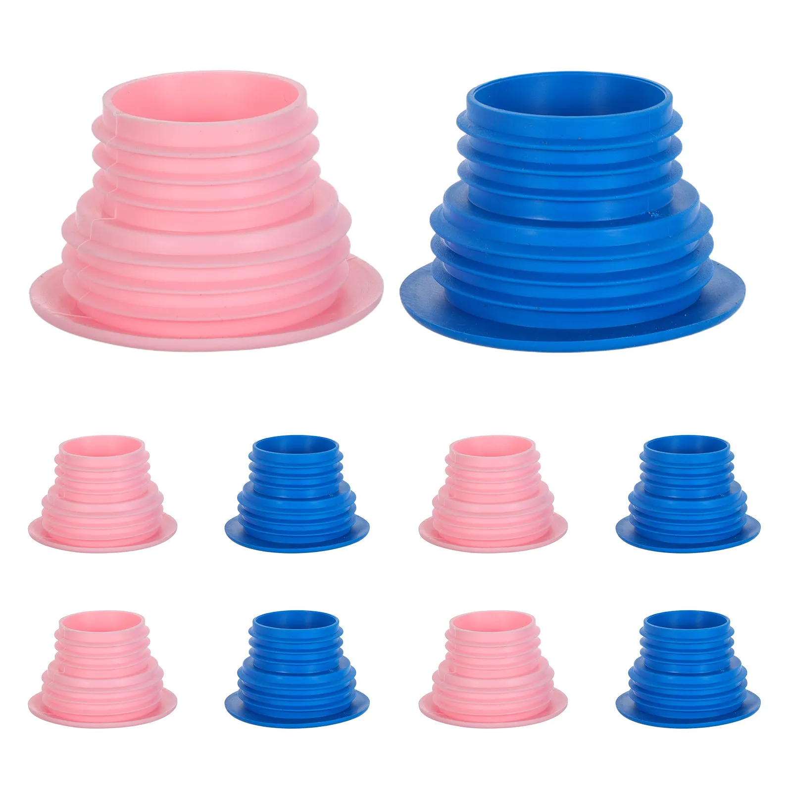 10Pcs Silicone Drain Plug Seal Rings Universal Sink Drain Pipe Seal Replacement for Kitchen Bathroom Laundry Washing Machine