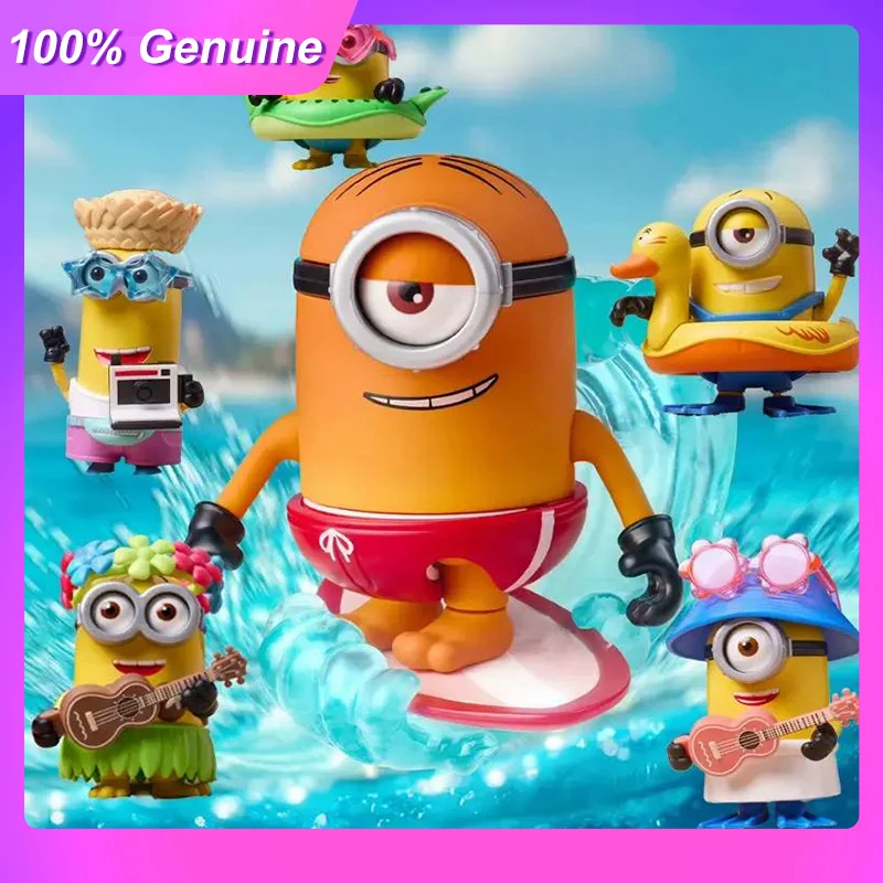 

100%Genuine Blokees Blockman Minions Cute And Cool Version Series2 Blind Box Cute Transformation Celebration Desktop Ornament