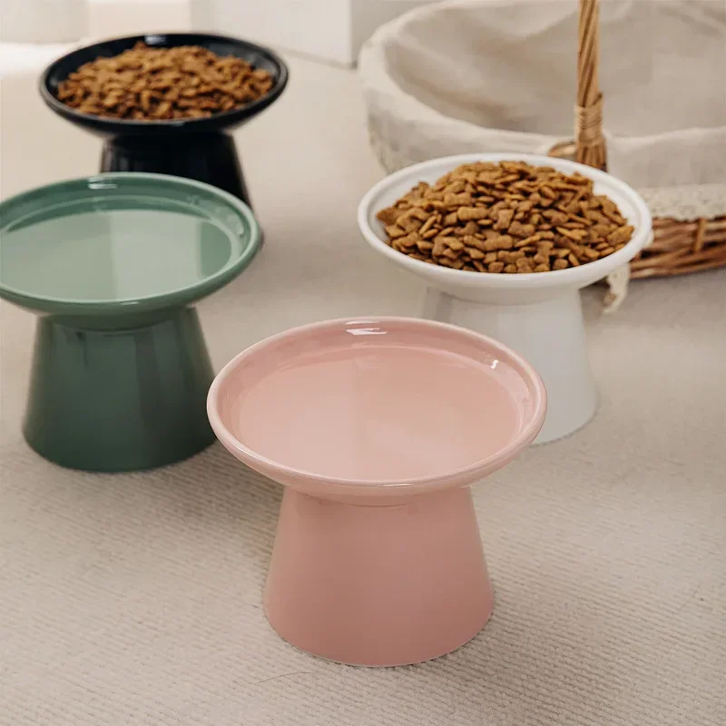 Ceramic Pet Bowl Cat Dog Feeders Bowl Bowl Pet Products Supplies with High Feet