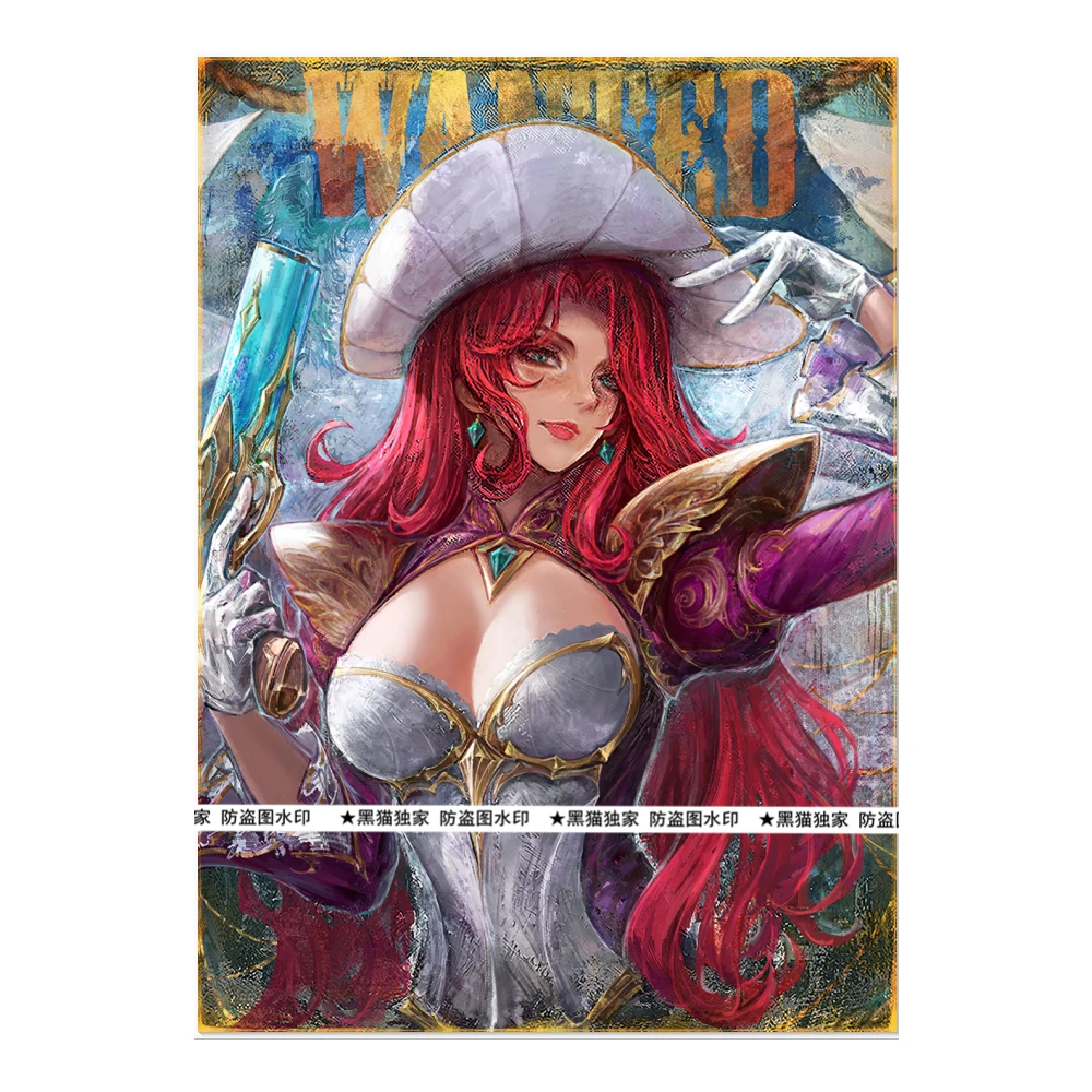 67X92Mm 60Pcs/set Diy Self Made The Bounty Huntered Card Sleeves Color Flash Tcg Miss Good Luck Card Protective Cover Gift Toy