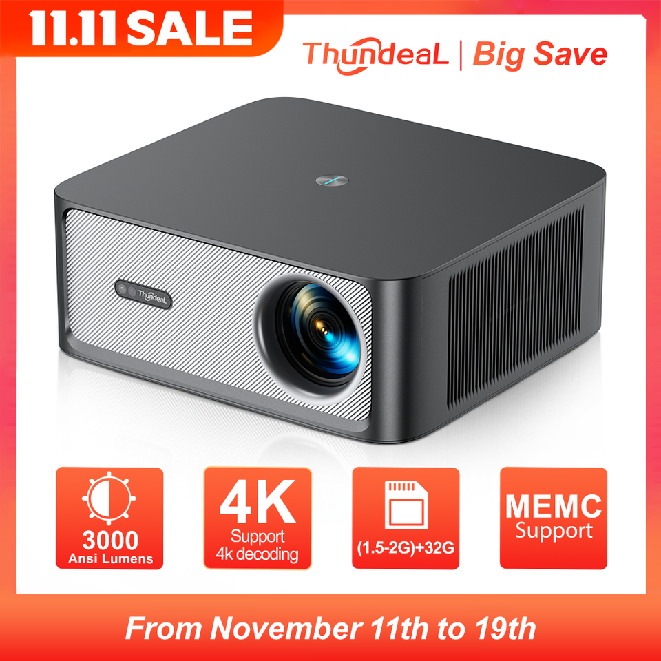  ThundeaL 3000Ansi 4K Full HD Projector TD98Pro 2G 32G Home Theater WiFi Android Portable Samrt TV Cinema TD98 Pro Beam Projector 