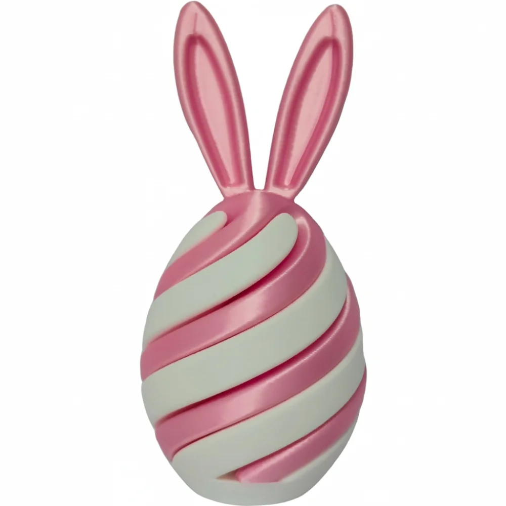 

Cute Sensory Toy 3D Printed Rabbit Eggs Colorful Funny Easter Rabbit Ornament Spinning Function Rotating Bunny Eggs Gift