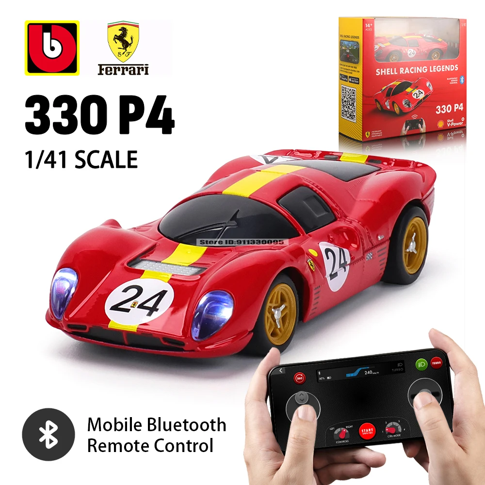 Bburago 1:41 Ferrari F1 SP3 488 GTE 330 296 GTB SF23 remote-controlled racing car Alloy die-casting car model toy gift